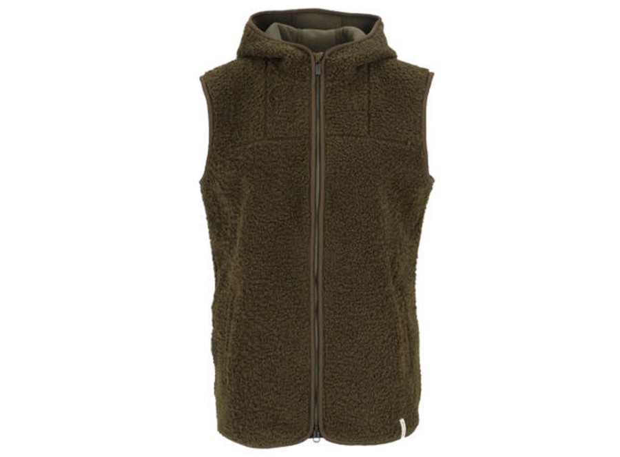 Dame Twentyfour Vest | Mode Pile Vest D M Oliven 38