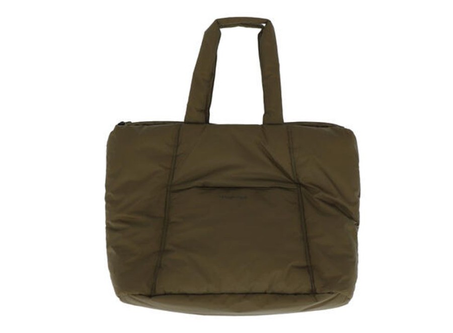 Dame Twentyfour Bager/Sekker | Mellow Ivy Vattert Tote M Oliven Os